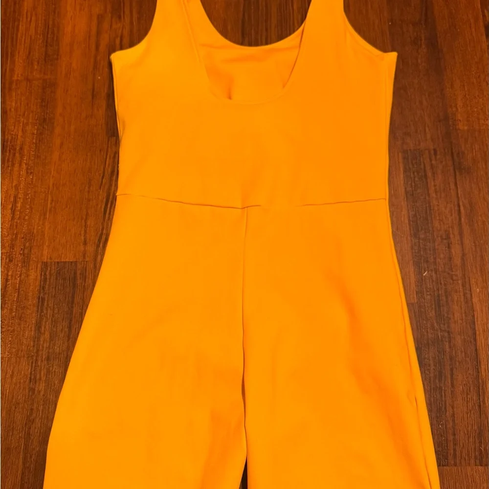 Madewell Girlfriend Collective Bike Unitard in Golden Yellow - Picture 9 of 10